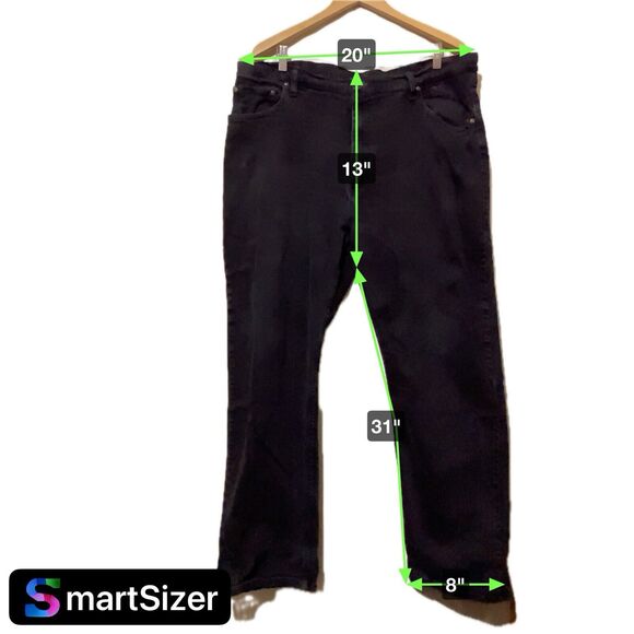 Wrangler Jeans Mens 40x32 Black Cowboy Cut Regular Fit Western Denim *Work Jeans - Picture 6 of 6